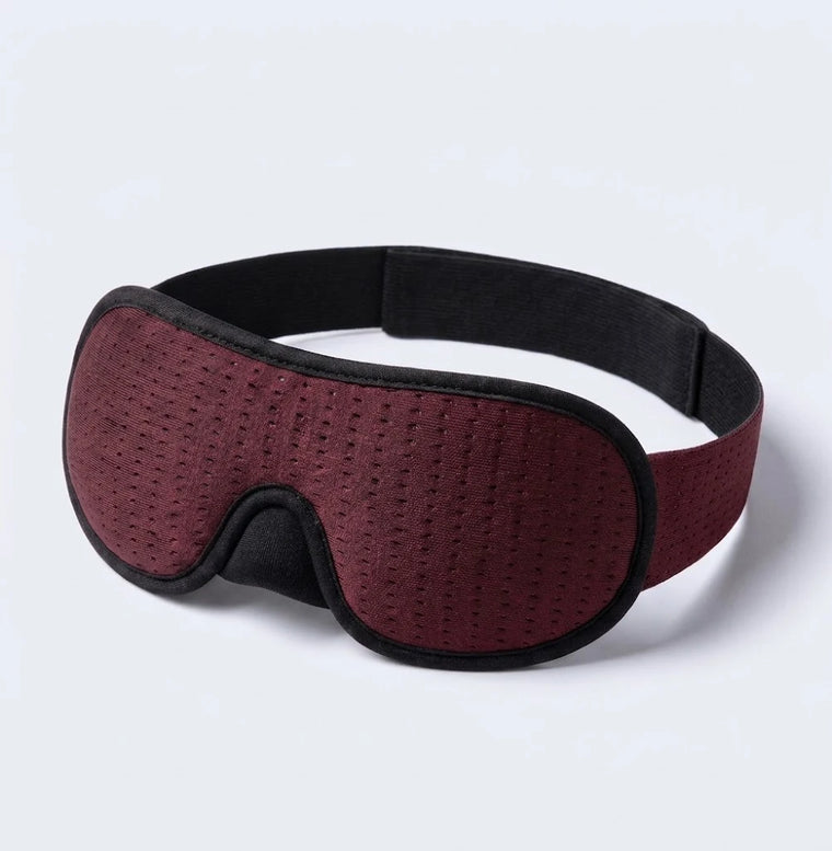 3D Contour Sleep Mask in Bordeaux