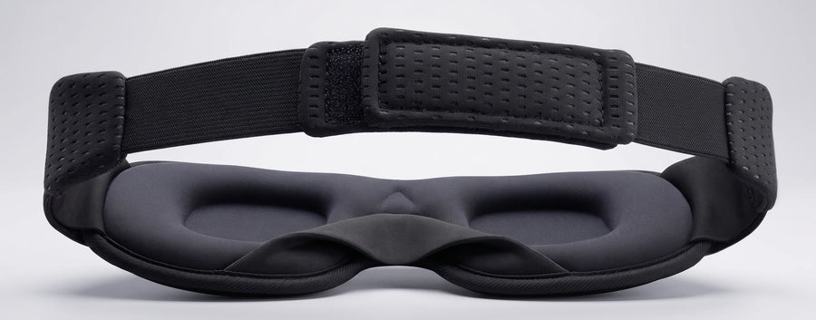 3D-Schlafmaske in Schwarz, Innenseite mit zwei geformten Kammern